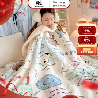 (Chăn trẻ em) CHĂN NỈ TUYẾT LÔNG CỪU NINH'HOUSE – SIÊU MỀM, SIÊU ẤM, DÀY DẶN
