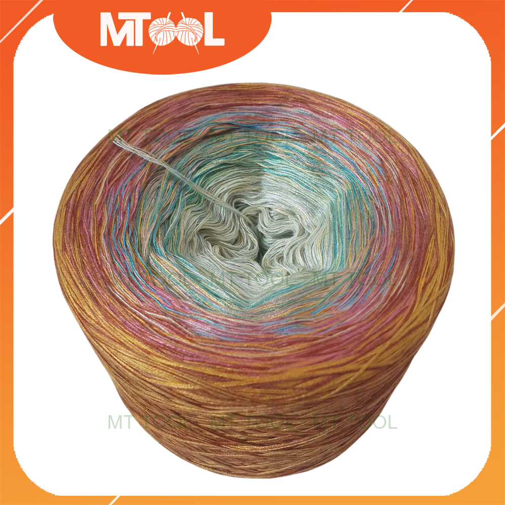 [ CV57 ] Sợi cầu vòng nhập Thái Lan, sơi Rayon và Acrylic chập 6 line, 420g