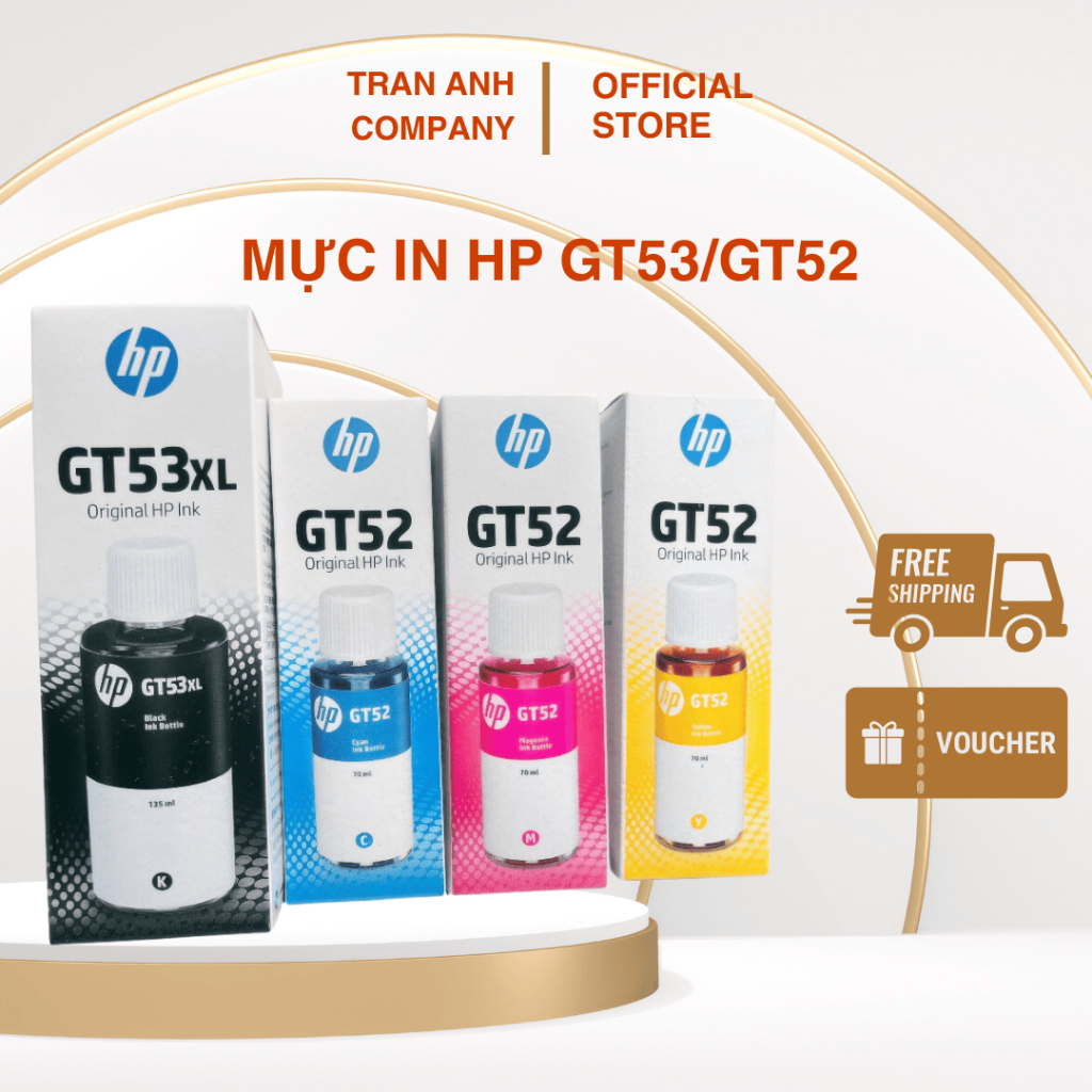 Bộ mực in phun chính hãng HP GT53 GT52 cho HP GT 5810 5820 Tank 210 215 580 585