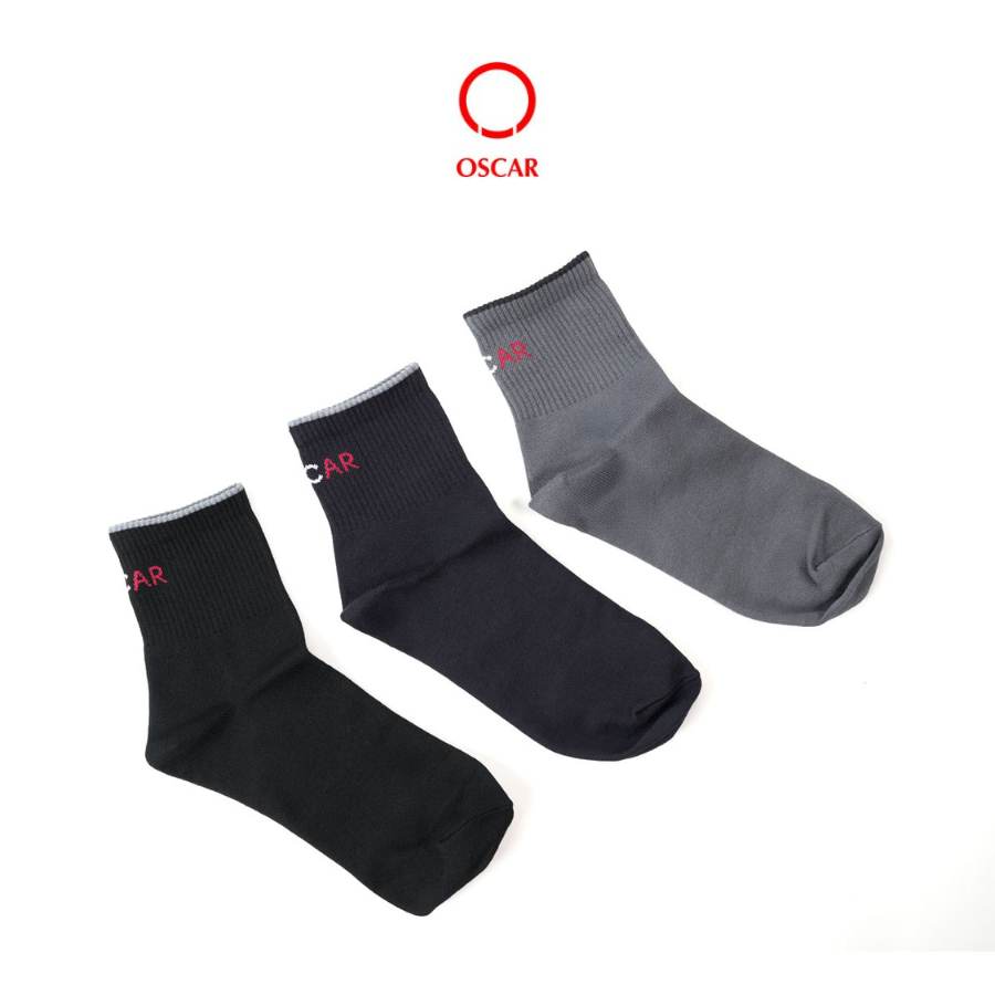 [NEW] Combo 3 vớ cổ trung Oscar cao cấp, thấm hút mồ hôi tốt, co dãn thoải mái dày dặn 076