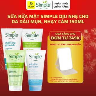 Sữa Rửa Mặt Simple Refreshing Facial Wash 150ml - Dịu Nhẹ Cho Da Dầu Mụn, Nhạy Cảm- Dr Thêm