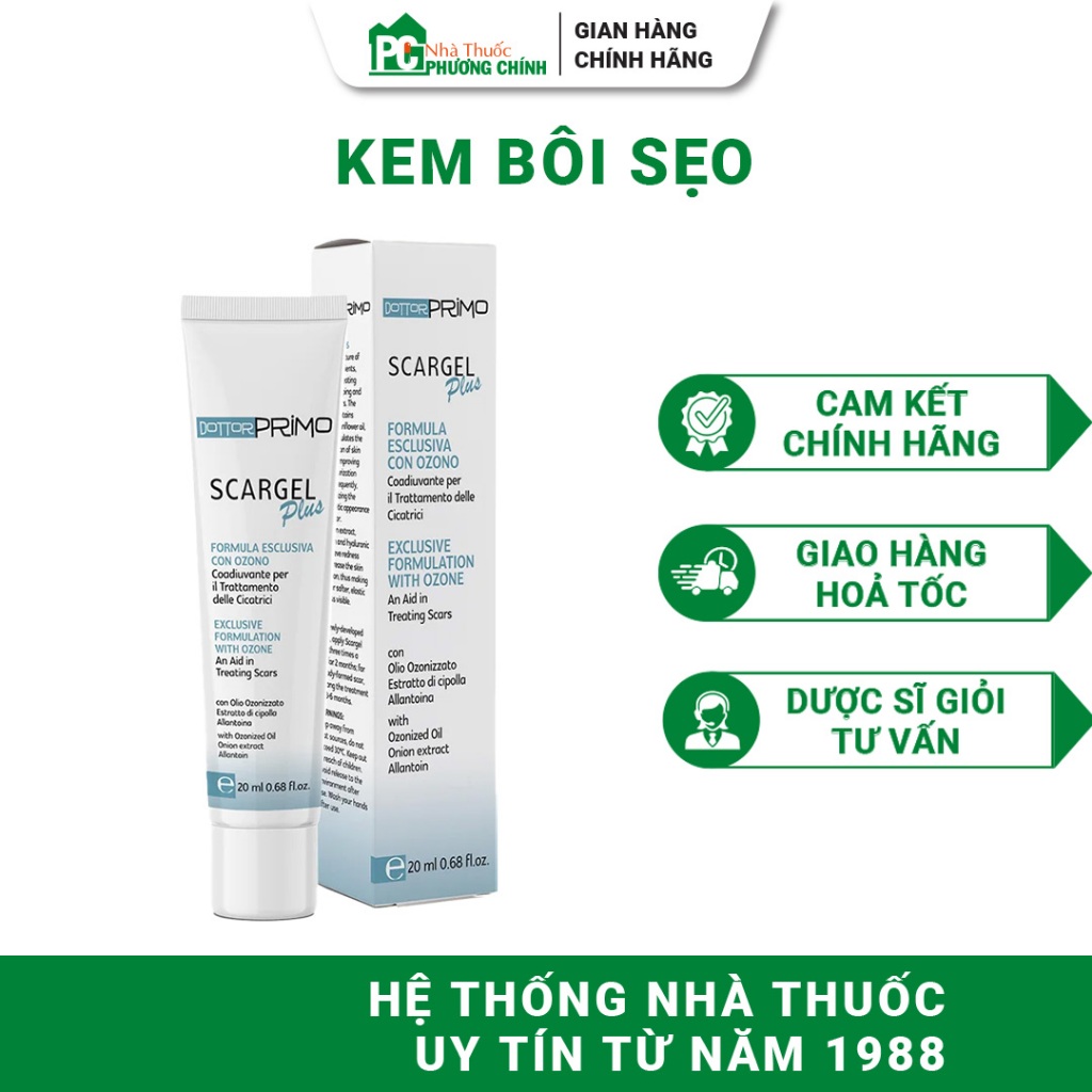Kem Bôi Sẹo DottorPrimo Scargel Plus - Dùng Được Cho Cả Sẹo Ướt 10ml / 20ml