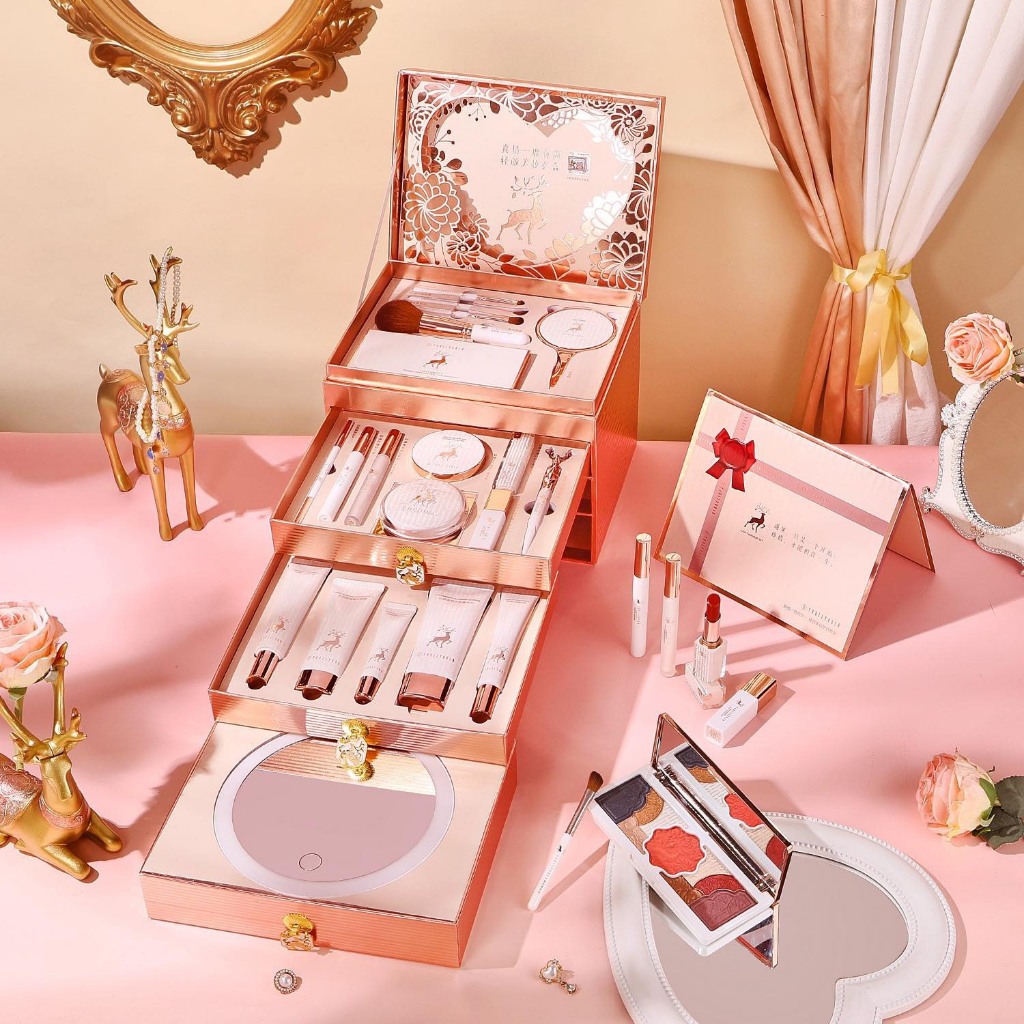 Bộ Trang Điểm Set Makeup đầy đủ Cao Cấp 19 Món 3 Tầng Nhà Hloff Nội Địa Trung + Kèm túi đựng- Quà tặ