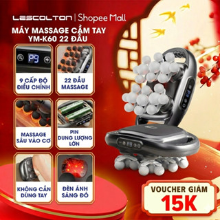 Máy massage cầm tay 22 đầu 9 cấp độ Lescolton YM-60-22 mát xa toàn thân tay đấm lưng giảm đau cơ ( BẢO HÀNH 12 THÁNG )