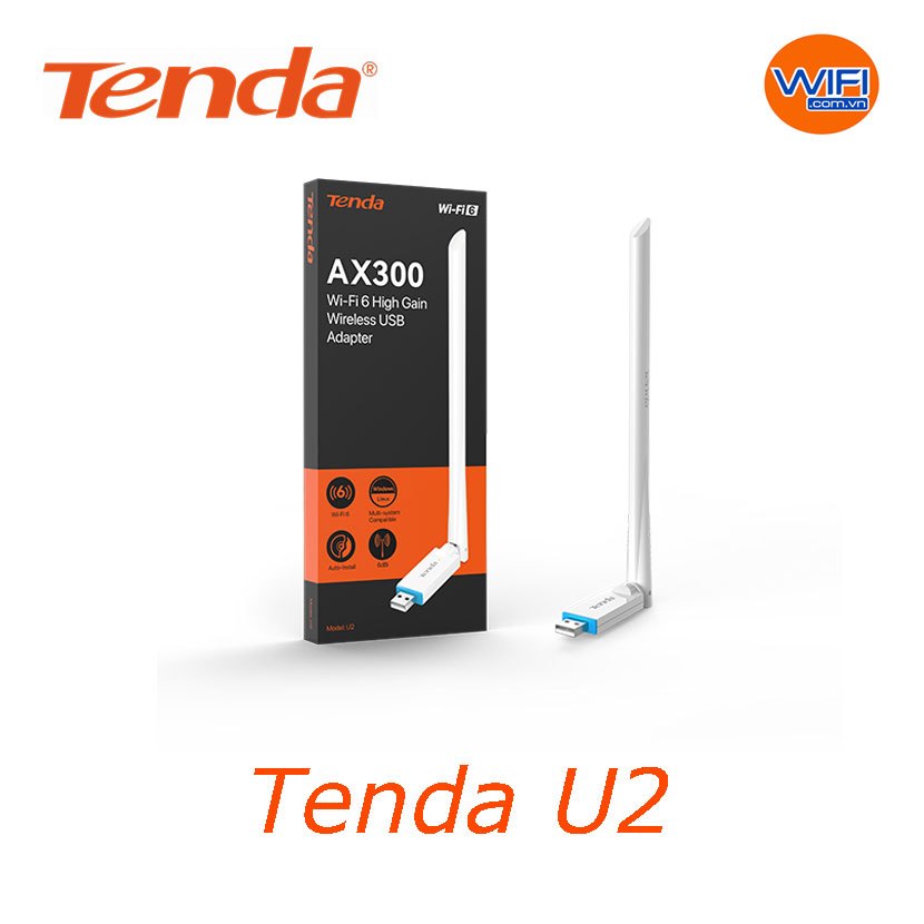 USB Wifi 6 AX300 Tenda U2 | Kết Nối Không Dây Ổn Định | Chính Hãng