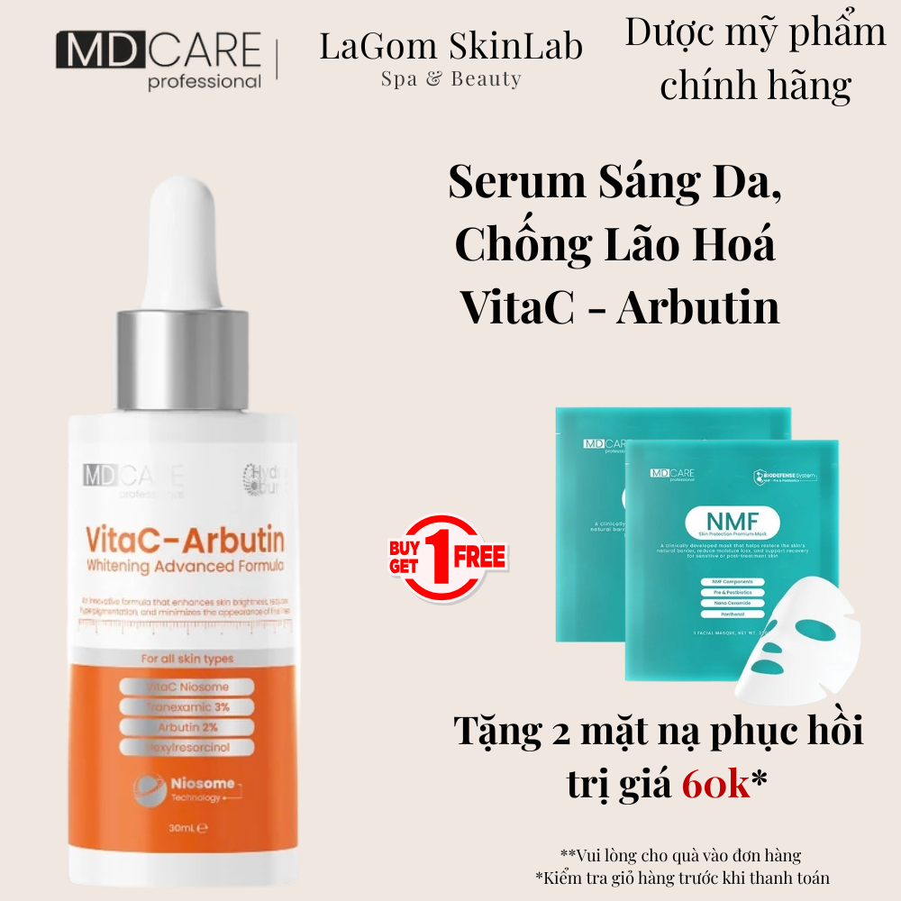 Serum Sáng Da, Chống Lão Hoá MD CARE VitaC-Arbutin Serum - Whitening Advanced Formula 30ml