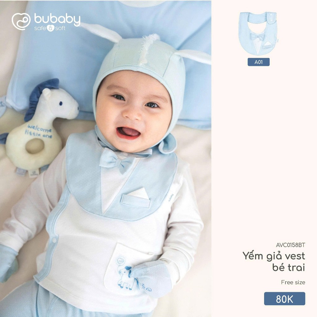 Yếm sợi tre Bu baby cho bé sơ sinh