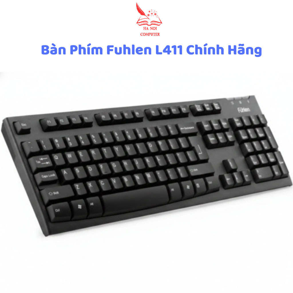 Bàn Phím Dây Fuhlen L411 Chính Hãng, Bh 2 Năm, Phím Văn Phòng, PC/Laptop, Siêu Bền, Phím Giá Rẻ