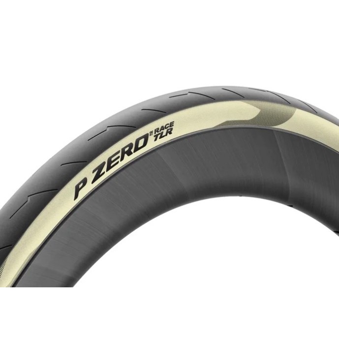 1 cái Vỏ/Lốp xe đạp Pirelli P-Zero Race, Tubuless TLR màu vàng Cream (Retro)