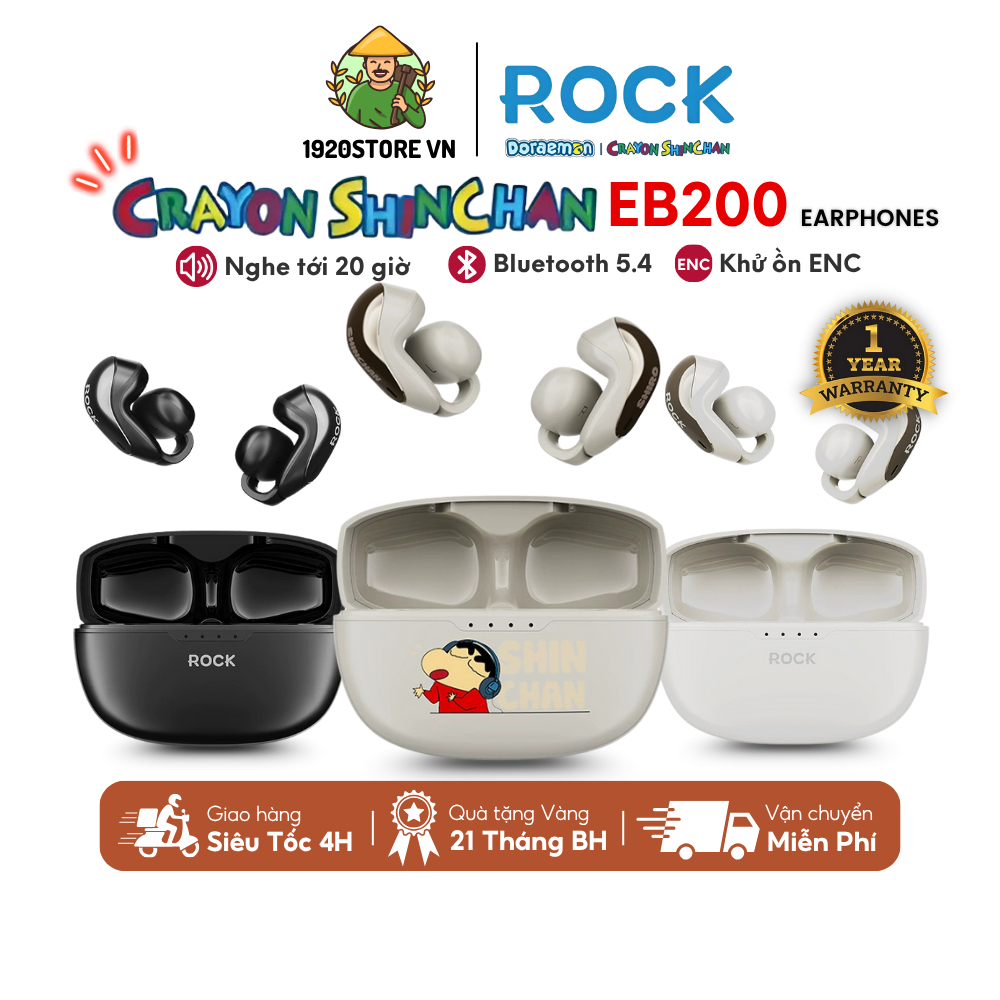 Tai Nghe Bluetooth OpenEar ROCK EB200 AI Smart & Bluetooth v5.4, Nghe Tới 20 Giờ, Dirver 12mm - BH Chính Hãng | BigBuy360 - bigbuy360.vn