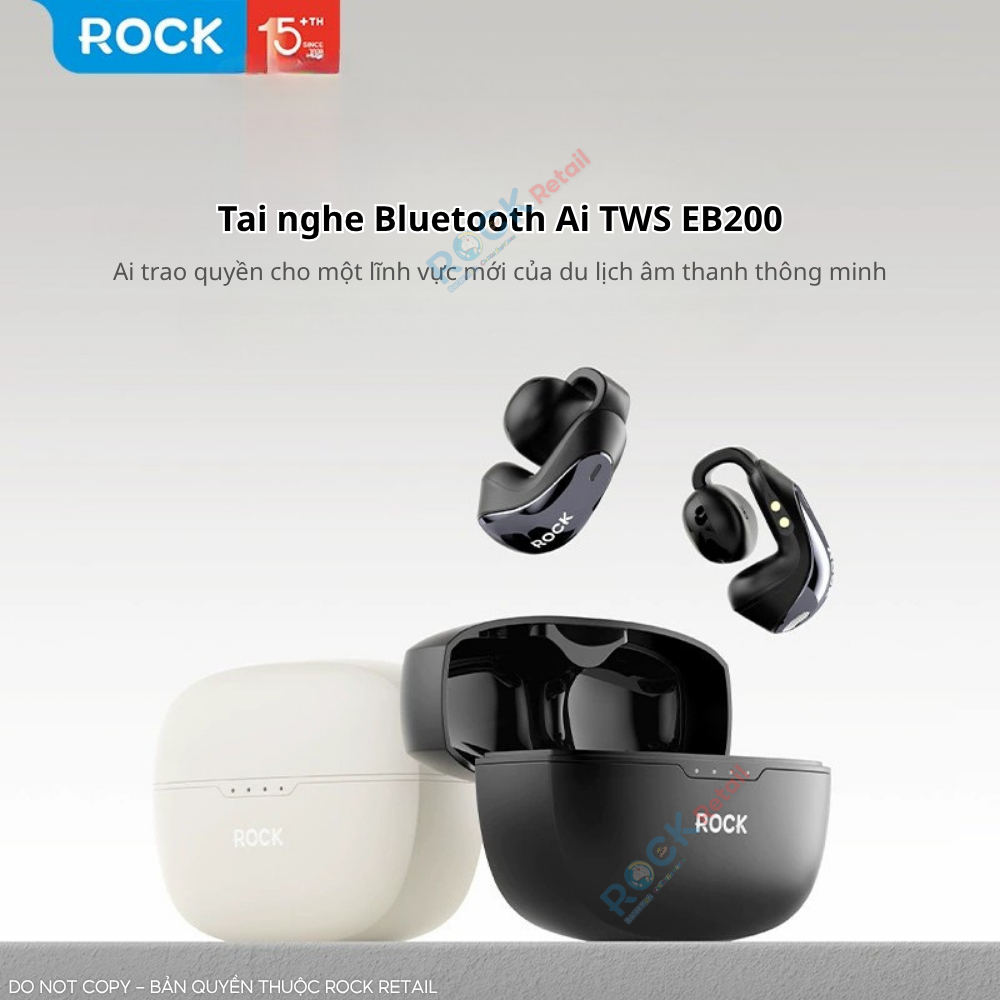 Tai Nghe Bluetooth OpenEar ROCK EB200 AI Smart & Bluetooth v5.4, Nghe Tới 20 Giờ, Dirver 12mm - BH Chính Hãng | BigBuy360 - bigbuy360.vn