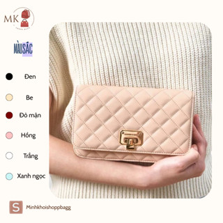 Túi Đeo Chéo/ Đeo Vai Thiết Kế Size 20cm Nhỏ Gọn, Thanh Lịch, Nắp Khoá Gập Chần Trám (DCKG-07)