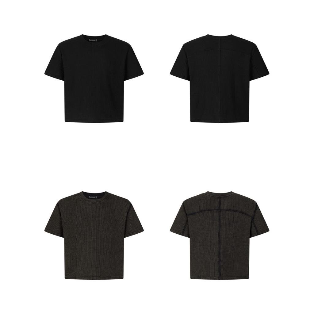 Áo thun waffle may ngược unisex | Waffle Reverse T-shirt | Maddisaster
