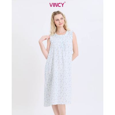 Đầm kate cổ tròn họa tiết đặc trung cho Giáng Sinh DDK061S31