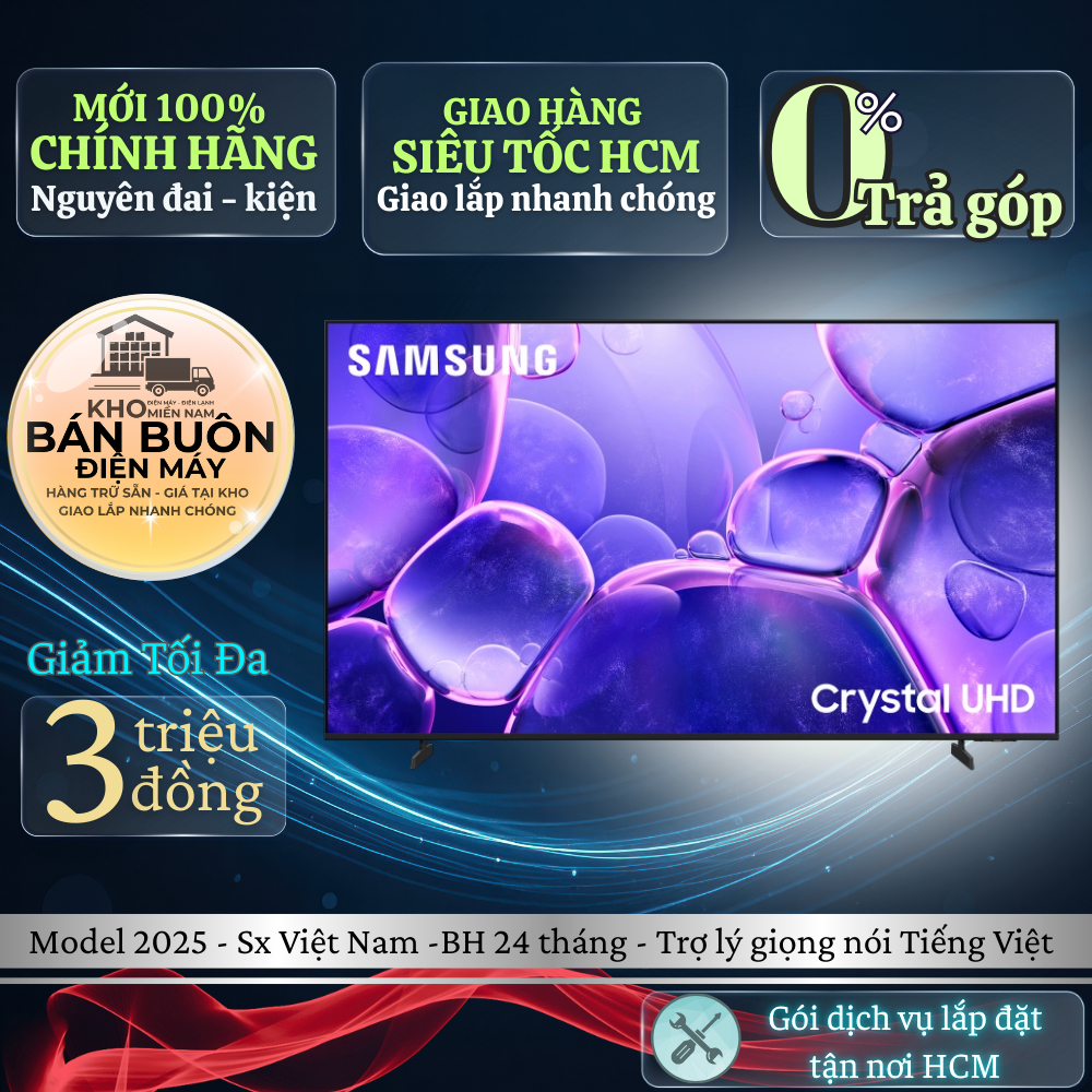 Smart Tivi Samsung 65 inch 65U8500F – Crystal UHD 4K, Thiết Kế MetalStream, Âm Thanh Dolby Atmos