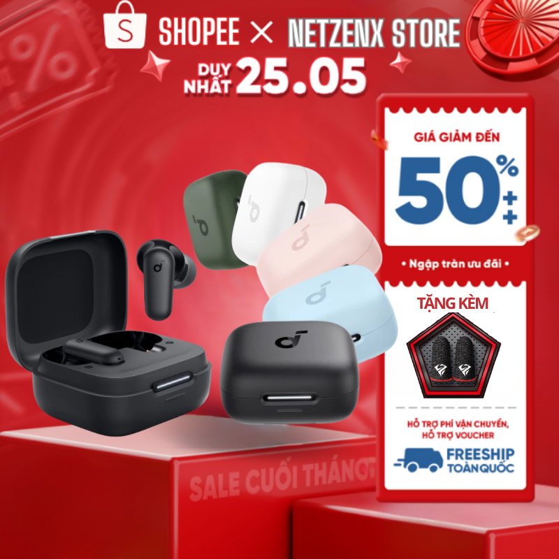 Anker Soundcore R50i NC Tai Nghe Chống ồn ANC Bluetooth 5.4 Thời Gian Phát 45 Giờ, A3959