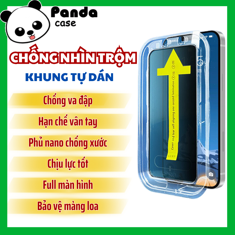 Kính Cường Lực Iphone Tự Dán Chống Nhìn Trộm, trong suốt FULL HỘP Cho ip 7P/8P/X/XS/XR/11/12/13/14/15/16/17/Pro/Max