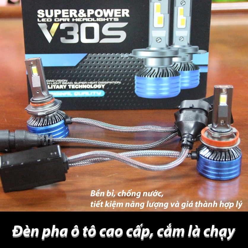 【Mẫu Bán Chạy 2025】Đèn LED SCLIGHTS V30S-65W | Cắm Là Chạy Cho H4/H7/H11 | Ánh Sáng Tập Trung, Cường
