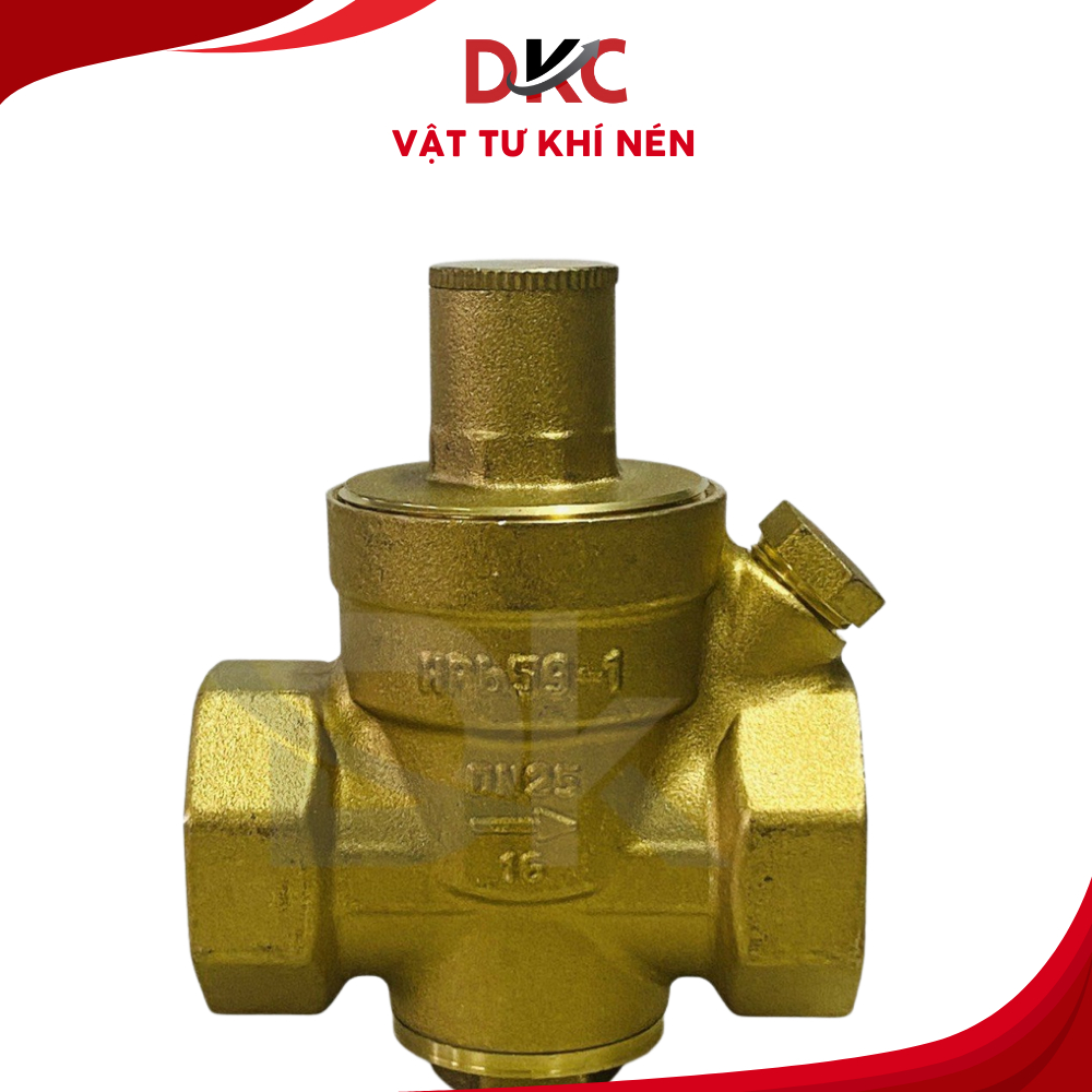 Van giảm áp nước ren 42 49 60 - Van giảm áp thau