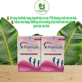 [Chính hãng] TPBVSK V-Platinum 5-MTHF - Bổ sung Folate và các VTM khoáng chất cho mẹ trước trong và sau bầu