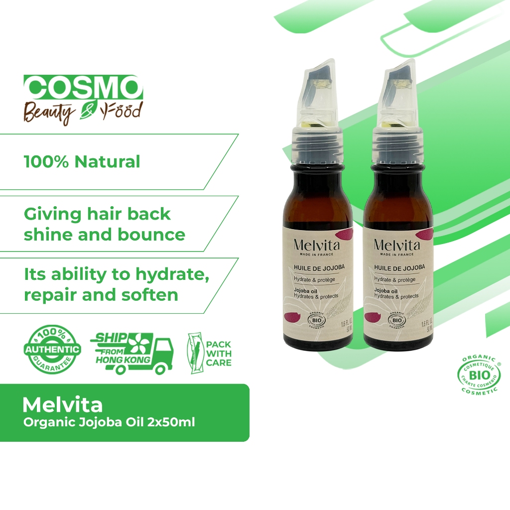 Melvita Organic Jojoba Oil 2x50ml [ Face/body]
