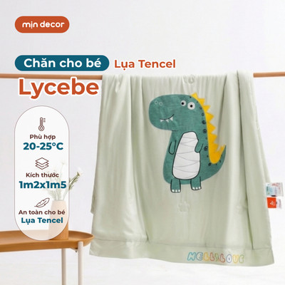 Chăn Lụa Tencel Cho Bé LyceBe Mịn Decor, Chăn Em Bé Mềm Mướt, Thoáng Mát, Thân Thiện Với Da