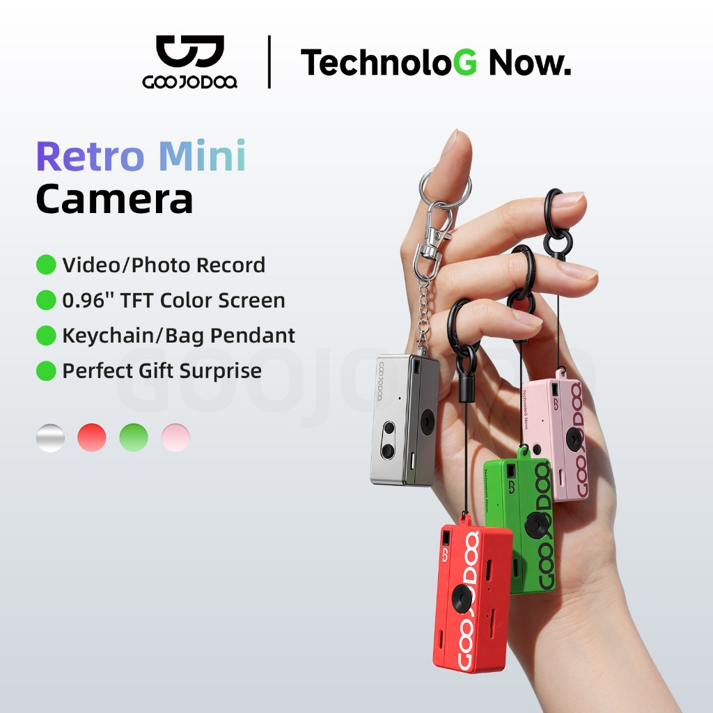 Goojodoq Camera Móc Khóa Ngón Tay - Máy Ảnh Mini 720P, CCD Retro, Quà Tặng Học Sinh Độc Đáo