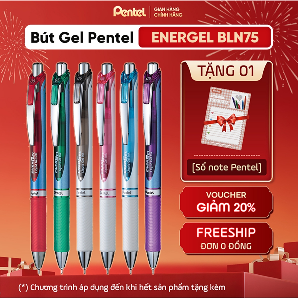 Bút Ký Nhật Bản Pentel Energel BLN75 / BL77 / BL80 Hàng Chính Hãng
