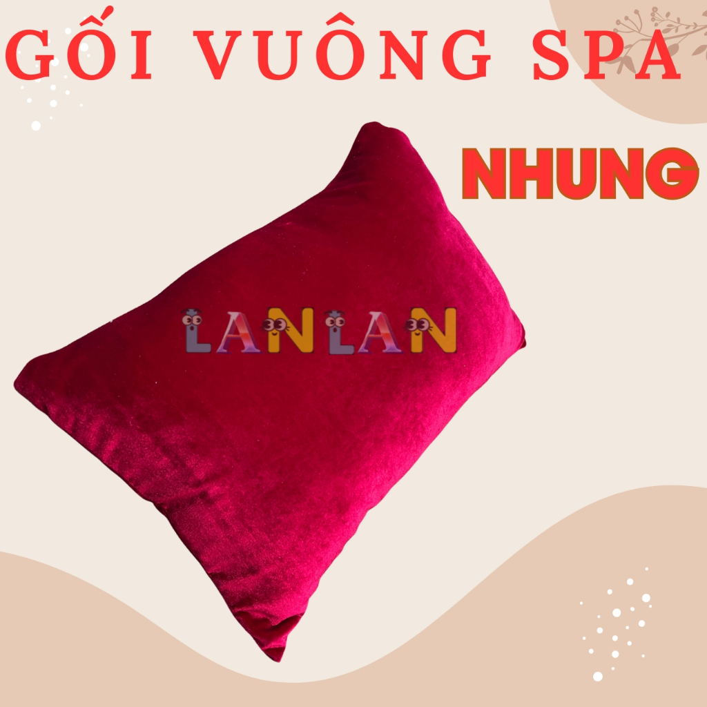 GỐI NẰM SPA CHÂT NHUNG MỊN - BẢO DUY - SIÊU MỀM MỊN, KHÔNG XÙ