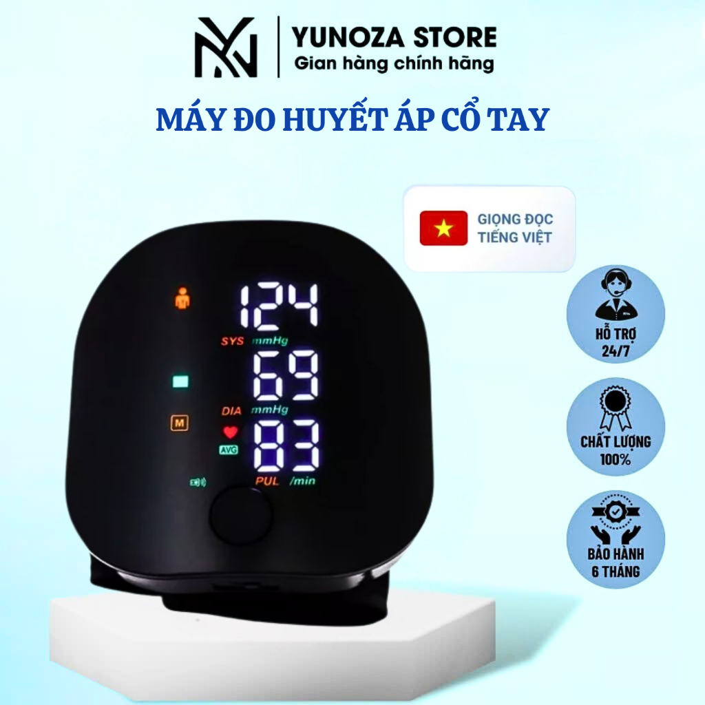 Máy Đo Huyết Áp Nhịp Tim Điện Tử Cổ Tay YATASMART Tự Động Đo Chuẩn Xác Bản Mới Nhất 2026