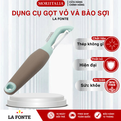 Dụng Cụ Gọt Vỏ Và Bào Sợi 2 In 1  La Fonte 003636 - Thép Không Gỉ 420, Gọt Rau Củ Trái Cây Đa Năng