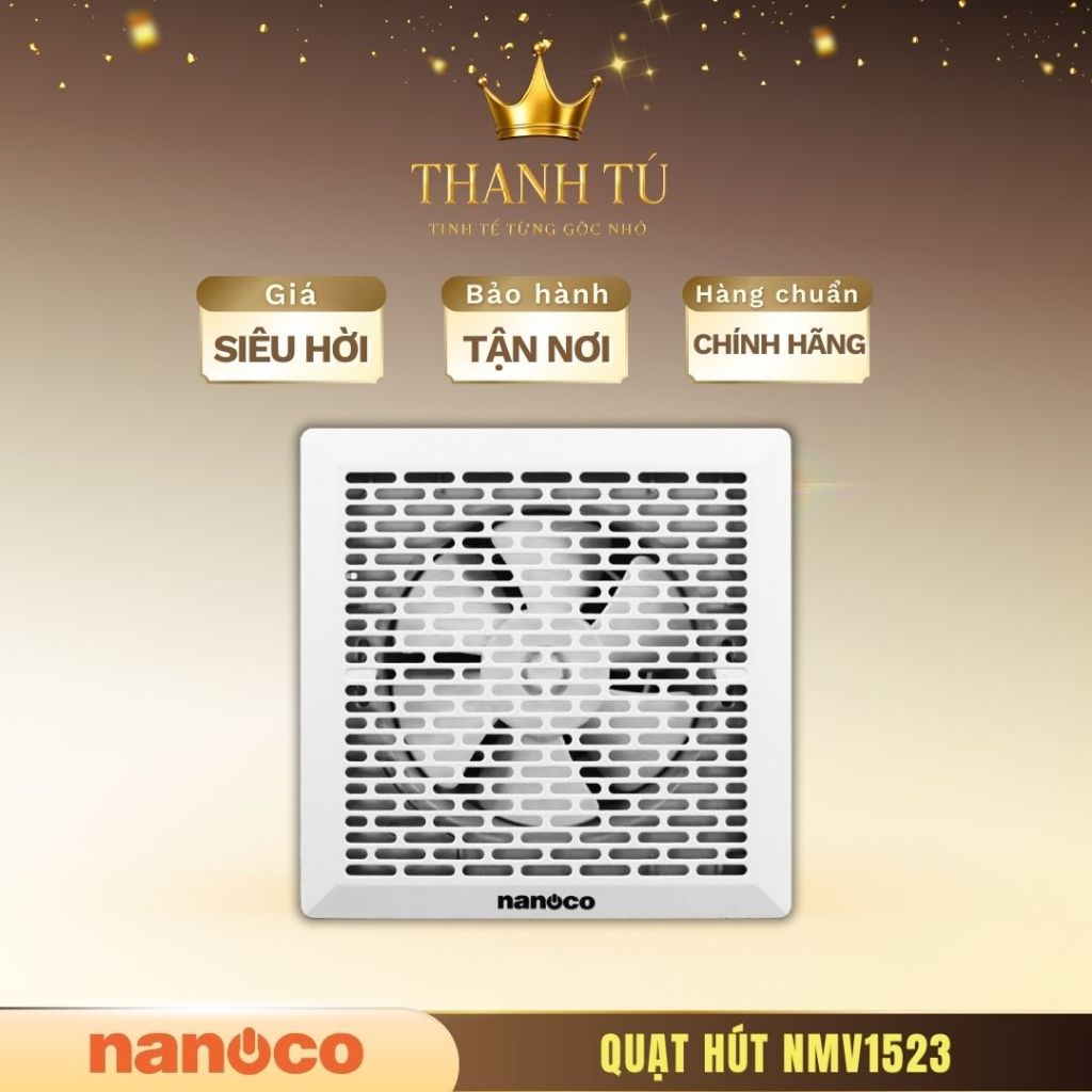 Quạt hút siêu mỏng Nanoco NMV1523 - Vận Hành Êm, Gió Mạnh