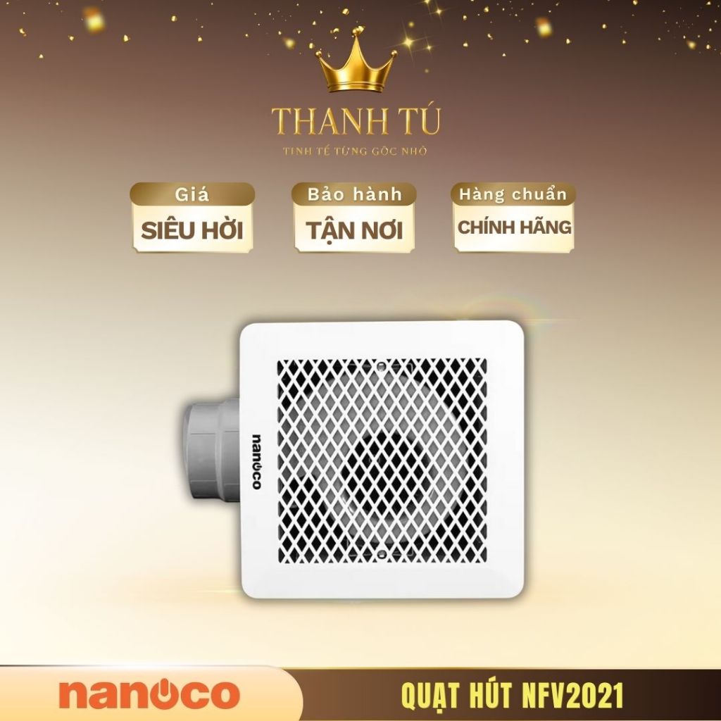 Quạt hút trần Nanoco NFV2021 – Công Suất Cao, Vận Hành Êm, Gió Mạnh