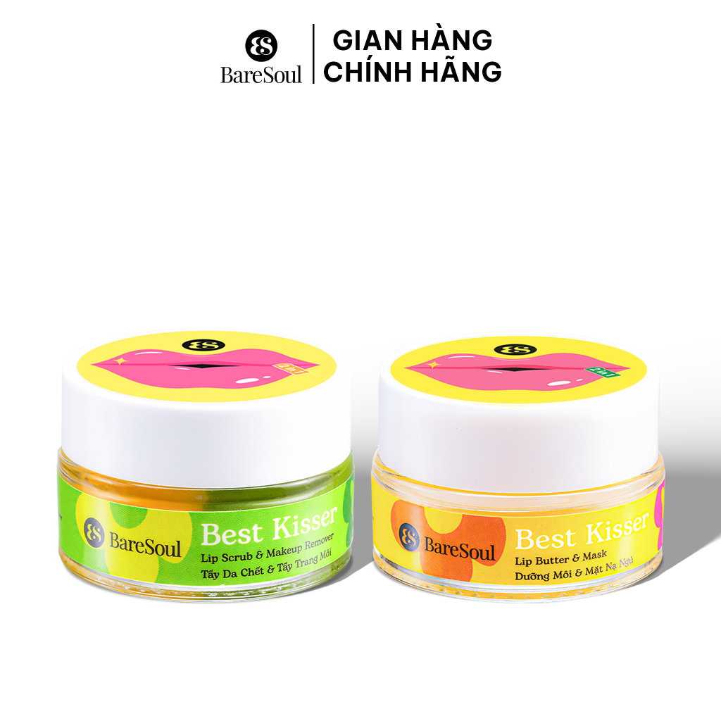 Bộ đôi giảm thâm môi, dưỡng ẩm căng mọng, làm hồng tự nhiên Baresoul Lip Butter & Mask 10g + Sweet Talker 20g