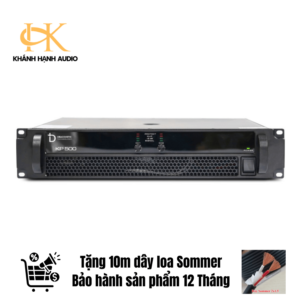 Cục đẩy dBacoustic KP500, main công suất 500W / kênh KP 500 mạch Class AB Hàng chính hãng