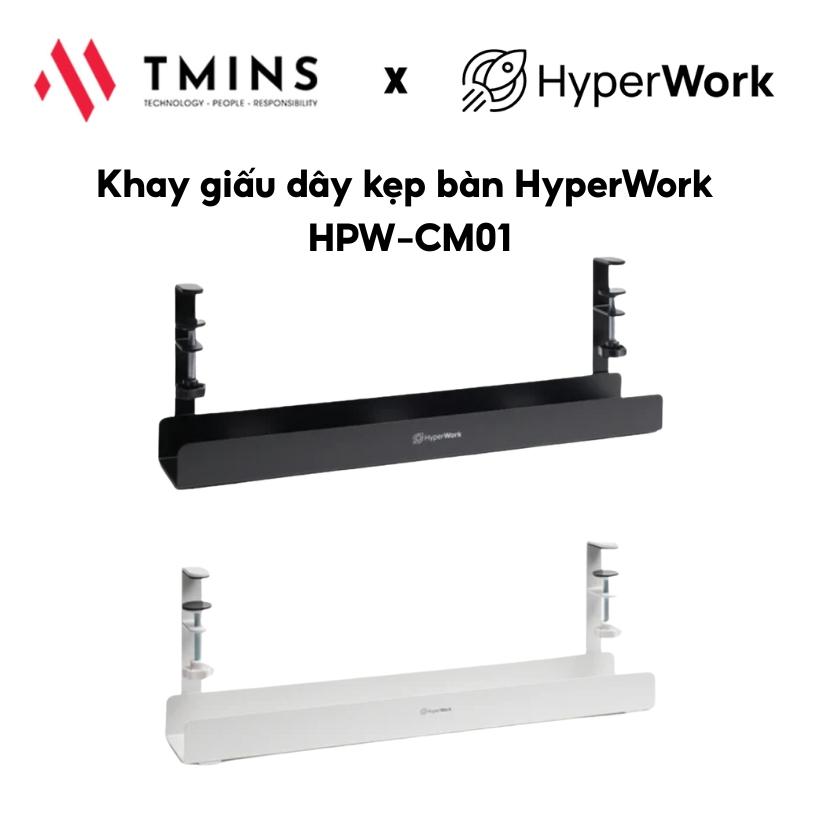 Khay giấu dây kẹp bàn HyperWork HPW-CM01