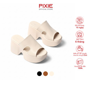 Dép Nữ Đế Xuồng 9cm Quai Chữ H Thời Trang Pixie H437