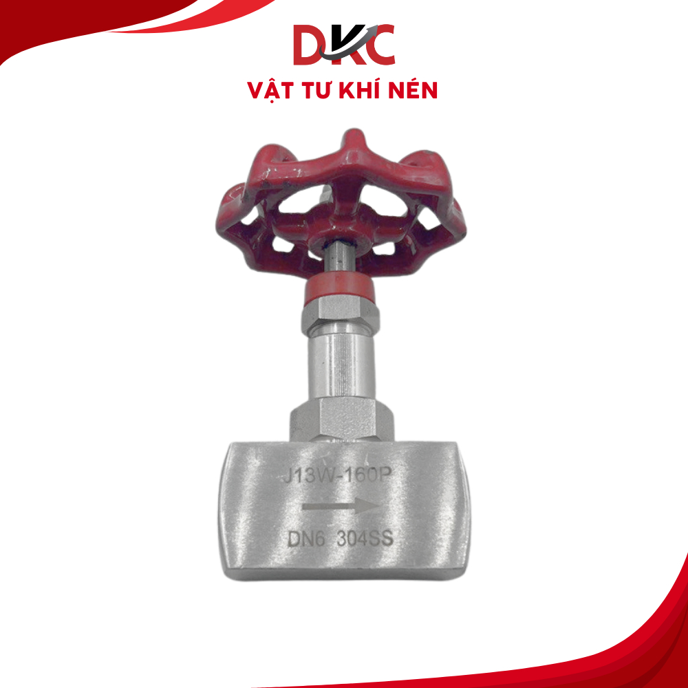 Van kim tay vặn đỏ Inox - Van kim tay vặn đỏ Inox