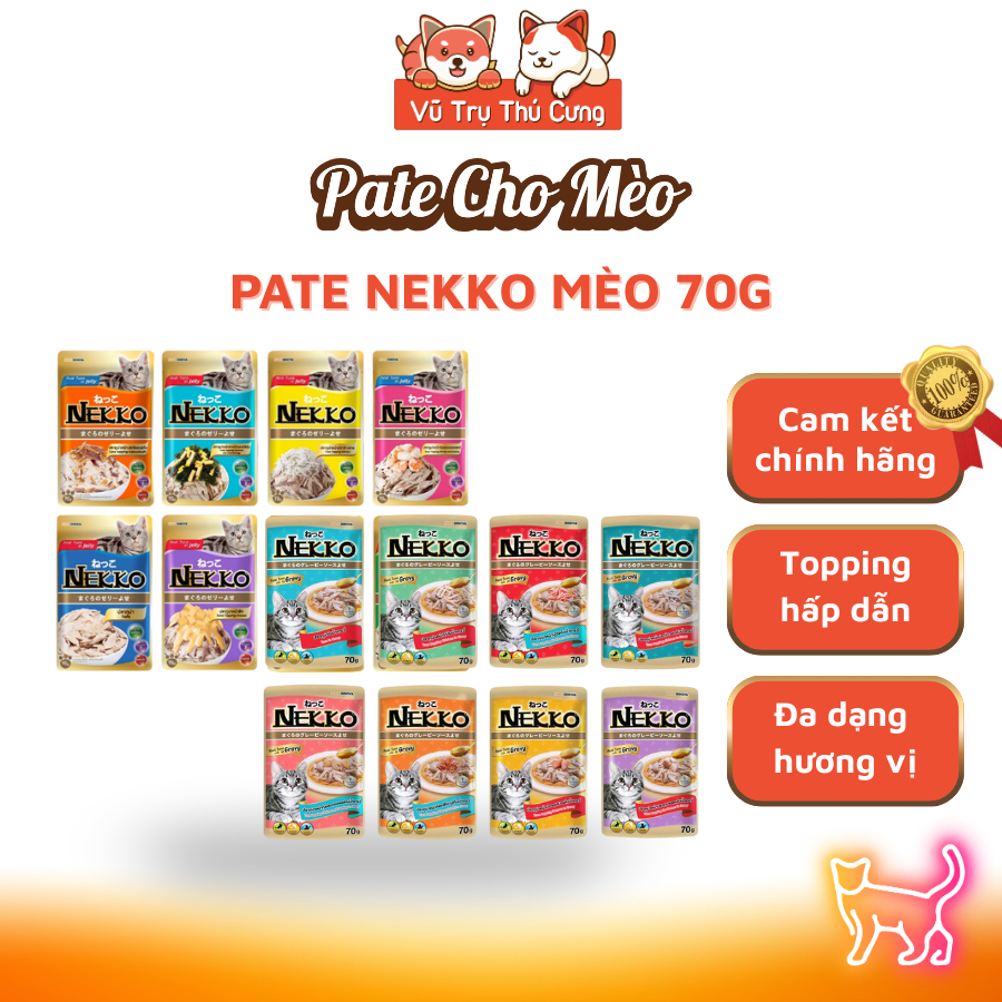 Pate Nekko Thái Lan Cho Mèo Mọi Lứa Tuổi 70g