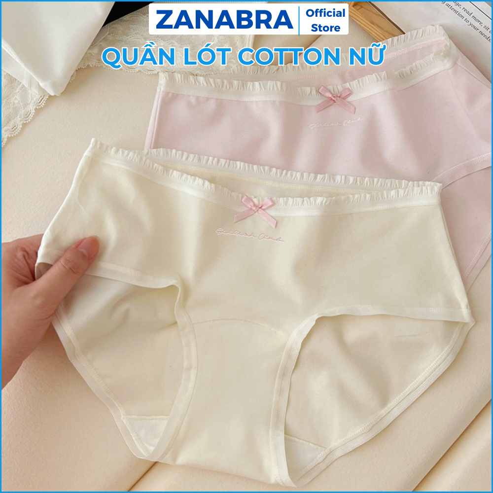 [BST MỚI] Quần lót nữ chất cotton thoáng khí co giãn thoải mái, quần chip nữ cap vừa ZANABRA L4119