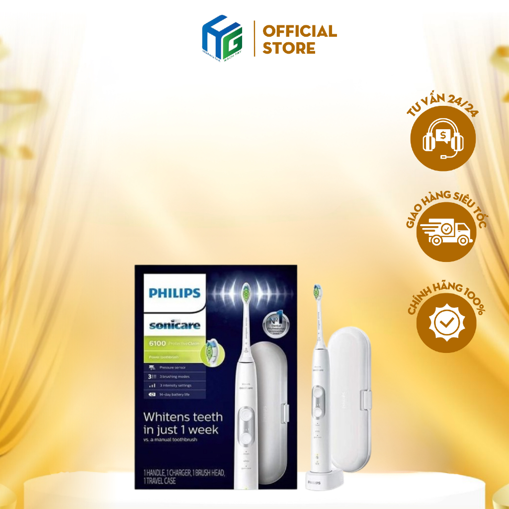 [HOẢ TỐC - HCM] Bàn chải điện Philips 6100 , 5100 ProtectiveClean - Hàng nhập khẩu