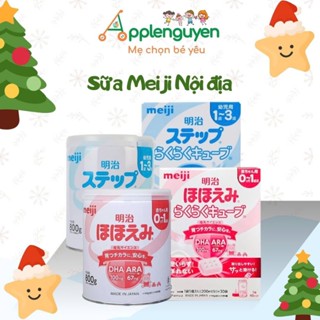 [HÀNG MỚI VỀ] Sữa Thanh/Lon Meiji Nội Địa Nhật Số 0-1 tuổi & 1-3 tuổi 800g | Applenguyen94