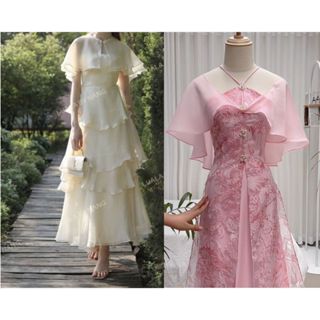 ⚡TIỆM VẢI ALICE⚡ KHĂN CHOÀNG VAI chất liệu voan tơ óng nhiều màu phù hợp váy đầm đi tiệc 1 lớp/2 lớp