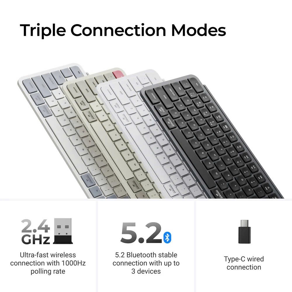 [CHÍNH HÃNG] Bàn phím không dây KEYCHRON B6 Pro Ultra-Slim 2.4hz kết nối Window/MacOS/Linux 8H sử dụng văn phòng | BigBuy360 - bigbuy360.vn