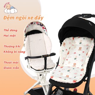 iiko Tấm Lót Xe Đẩy Cho BéĐa Năng - Cotton Dày 2 Mặt Dùng 4 Mùa |Ghế Ăn, Ghế Rung, Ghế Ô Tô