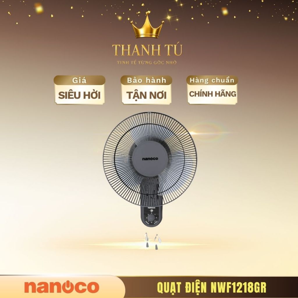 Quạt Treo Tường Nanoco NWF1218GR – Làm mát hiệu quả, tiết kiệm không gian