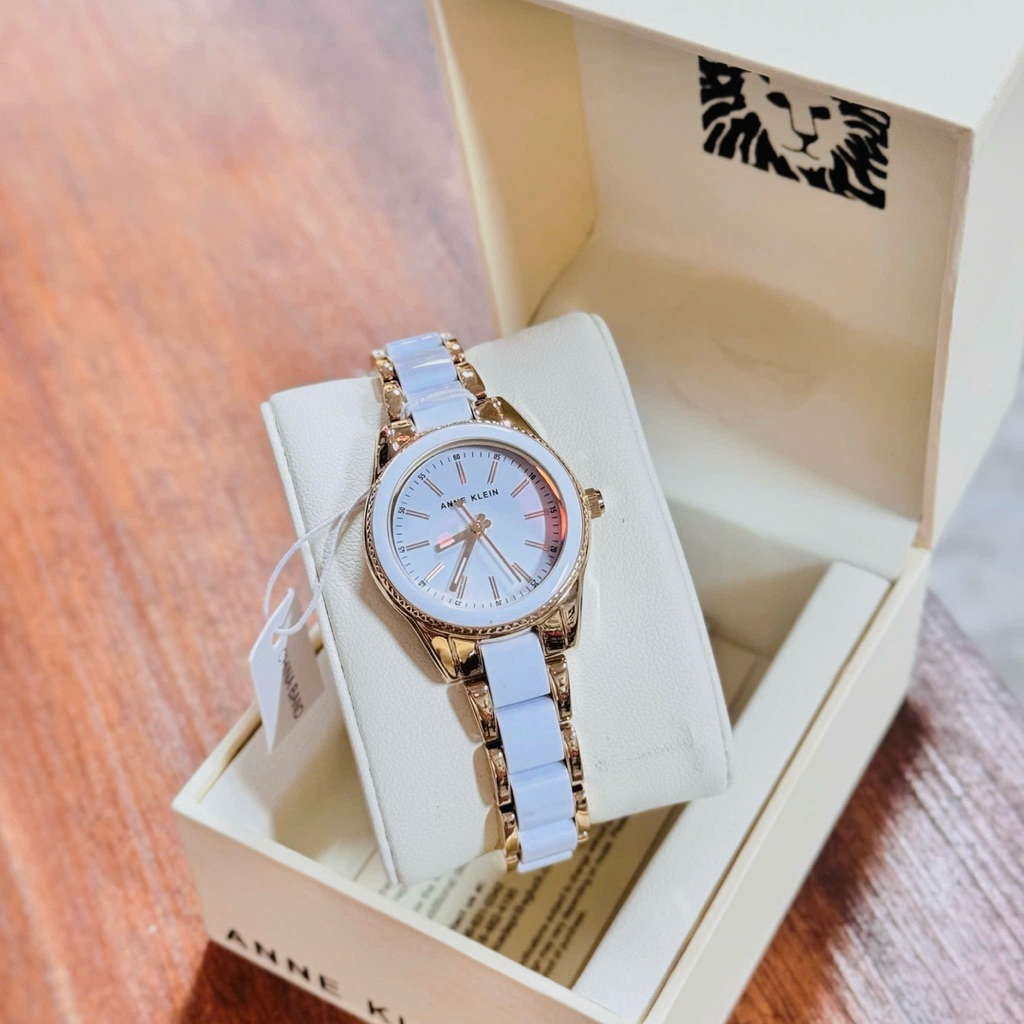Đồng hồ nữ dây ceramic Anne Klein Quartz Ceramic Demi Gold