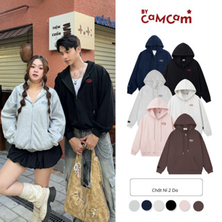 Áo Hoodie Zip Basic 𝑩𝒚𝒄𝒂𝒎𝒄𝒂𝒎 Vải Nỉ 2 Da Chống Nắng Tốt Form Rộng Nam Nữ Unisex AHOD002
