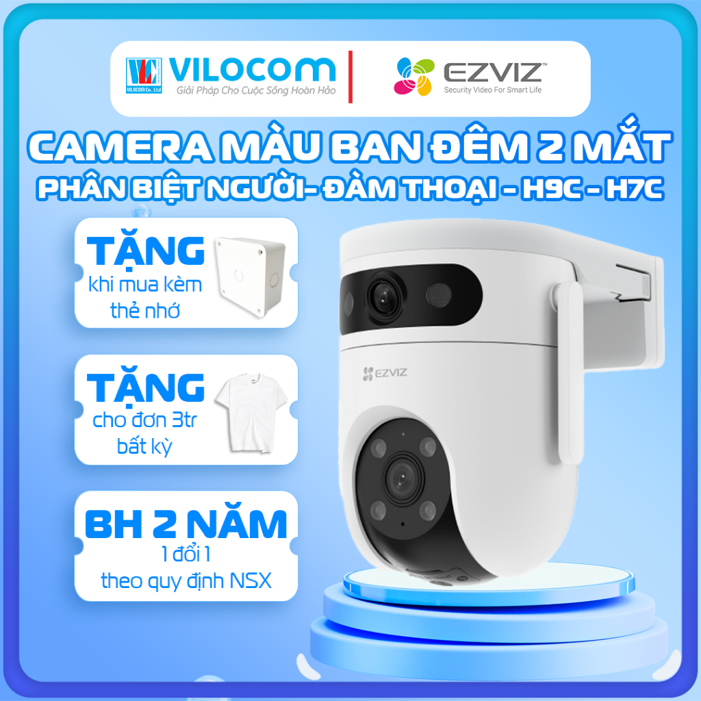 Camera 2 Ống Kính Ezviz H7C VÀ H9C Wifi Đàm Thoại Hai Chiều - Hàng Chính Hãng