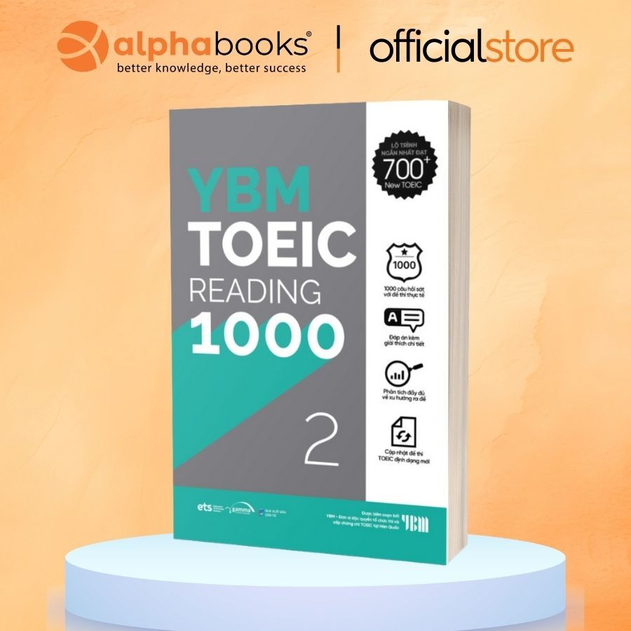 Sách YBM Actual Toeic Tests RC 1000 Vol 2 (gamma books)